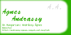 agnes andrassy business card