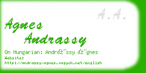 agnes andrassy business card